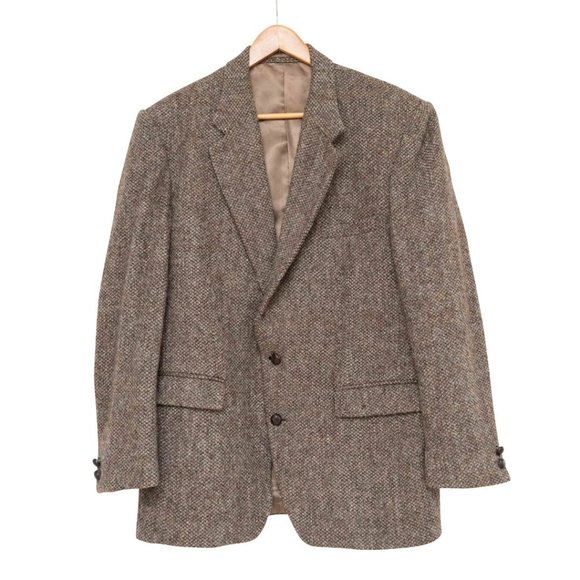 Frieze Other - Vintage Harris Tweed Brown Wool Jacket by Frieze Size 40 R